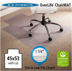 ES Robbins - 53" Long x 45" Wide, Chair Mat - Single Lip, Beveled Edge Style - Exact Tooling