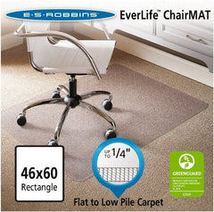 ES Robbins - 60" Long x 46" Wide, Chair Mat - Rectangular, Beveled Edge Style - Exact Tooling