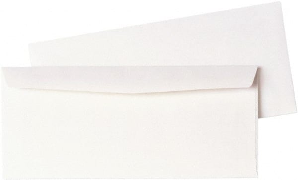 Quality Park - 9-1/2" Long x 4" Wide Gummed Flap Plain White Envelope - 24 Lb Paper Weight - Exact Tooling