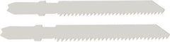 Disston - 3-1/2" Long, 12 Teeth per Inch, Bi-Metal Jig Saw Blade - Toothed Edge, 0.06" Thick, U-Shank, Raker Tooth Set - Exact Tooling