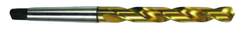 14.75mm Dia. - HSS 2MT GP Taper Shank Drill-118Â° Point-TiN - Exact Tooling