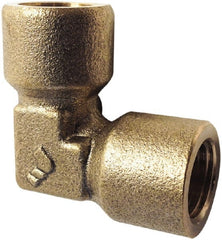 Legris - 1/4 Female Thread, Brass Industrial Pipe 90° Female Elbow - FBSPP, 3,626 psi - Exact Tooling