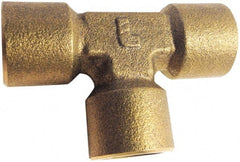 Legris - 1/8 Female Thread, Brass Industrial Pipe Female Tee - FBSPP, 3,626 psi - Exact Tooling
