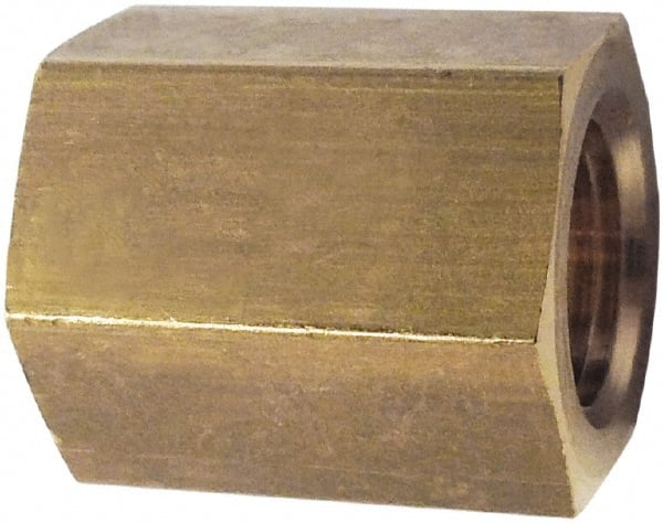 Legris - 1/2 Female Thread, Brass Industrial Pipe Coupling - FBSPP, 3,626 psi - Exact Tooling