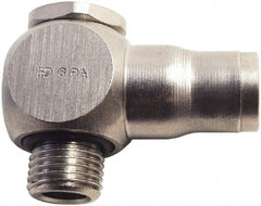 Legris - 8mm Outside Diam, 1/4 BSPP, Nickel Plated Brass Push-to-Connect Tube Single Banjo - 435 Max psi, Tube to Male BSPP Connection, FKM O-Ring - Exact Tooling