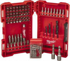 Milwaukee Tool - 1/16 to 1/4", Oxide Finish Steel Jobber Length Drill Bit Set - Exact Tooling