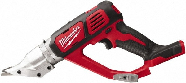 Milwaukee Tool - 3,000 SPM, 18 Volt, Inline Handle, Handheld Cordless Shear - 18 Gauge (Mild Steel) Cutting Capacity - Exact Tooling
