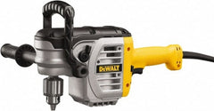 DeWALT - 1/2" Keyed Chuck, 330 & 1,300 RPM, End Handle Electric Drill - 11 Amps, 120 Volts, Reversible, Includes Chuck Key with Holder & 2-Position Side Handle - Exact Tooling