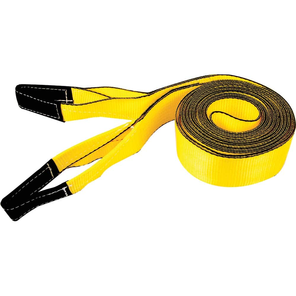 Erickson Manufacturing - Tow Rope, Cable & Chain; Type: Tow Strap ; End Type: Loop ; Material: Polyester ; Length (Feet): 30 ; Capacity (Lb.): 15000.00 ; Width (Inch): 3 - Exact Tooling