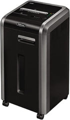 FELLOWES - 5/32 x 1-1/2" Strip, Cross Cut Manual Shredder - 17-1/8" Long x 17-3/4" Wide x 30" High, Level 4 Security, 16 Gal Wastebasket - Exact Tooling