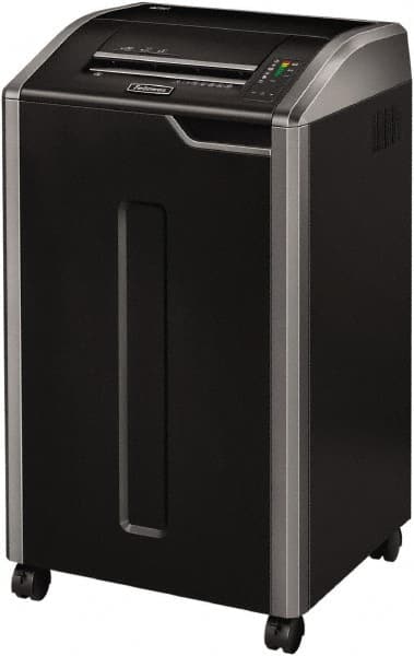 FELLOWES - 5/32 x 1-1/2" Strip, Cross Cut Manual Shredder - 20" Long x 22" Wide x 37" High, Level 4 Security, 30 Gal Wastebasket - Exact Tooling