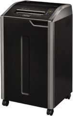FELLOWES - 5/32 x 1-1/2" Strip, Cross Cut Manual Shredder - 20" Long x 22" Wide x 37" High, Level 4 Security, 30 Gal Wastebasket - Exact Tooling