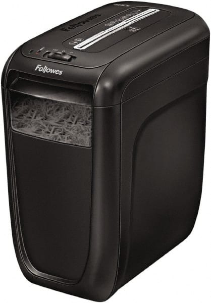 FELLOWES - 5/32 x 1-1/2" Strip, Cross Cut Manual Shredder - 14-5/8" Long x 9.2" Wide x 16" High, Level 3 Security, 6 Gal Wastebasket - Exact Tooling