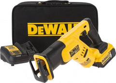DeWALT - 20V, 0 to 2,900 SPM, Cordless Reciprocating Saw - 1-1/8" Stroke Length, 14" Saw Length, 1 Lithium-Ion Battery Included - Exact Tooling