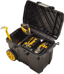 DeWALT - 1 Compartment 1 Tray Mobile Tool Chest - 15-39/64" Wide x 24-51/64" Deep x 16-1/2" High, Polypropylene, Black - Exact Tooling