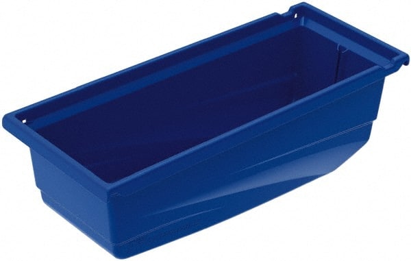 Akro-Mils - 30 Lb. Load Capacity, 17-1/2" Deep, Blue Hopper Shelf Bin - 6-1/2" High x 6-5/8" Wide x 17-1/2" Long - Exact Tooling