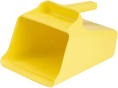 Remco - 128 oz Yellow Polypropylene Flat Bottom Scoop - 8.7" Wide x 6.7" Deep Bowl, 11" OAL - Exact Tooling