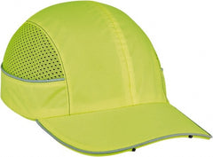 Ergodyne - Nylon Bump Cap with LED Lights - Adjustable Locking Strap, Vented, Lime - Exact Tooling
