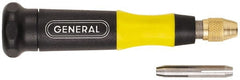 General - 4-1/2" Long, 1/8" Capacity, Pin Vise - Handle Storage, 5 Pieces - Exact Tooling