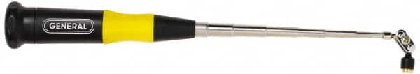 General - 27" Long Magnetic Retrieving Tool - 10 Lb Max Pull, 6-1/2" Collapsed Length, Stainless Steel - Exact Tooling