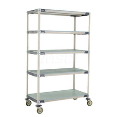 Metro - Carts; Type: Industrial Cart ; Load Capacity (Lb.): 900.000 ; Number of Shelves: 5 ; Width (Inch): 26-5/16 ; Length (Inch): 49-3/4 ; Height (Inch): 79-5/16 - Exact Tooling