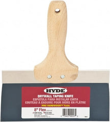 Hyde Tools - 8" Wide Flexible Blade Steel Joint Knife - Flexible, Hardwood Handle - Exact Tooling