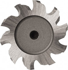 DORMER - 1-3/8" Diam x 1/4" Face Width, Cobalt, 12 Teeth, Shank Connection Woodruff Keyseat Cutter - Uncoated, 1/2" Shank, Staggered Teeth - Exact Tooling