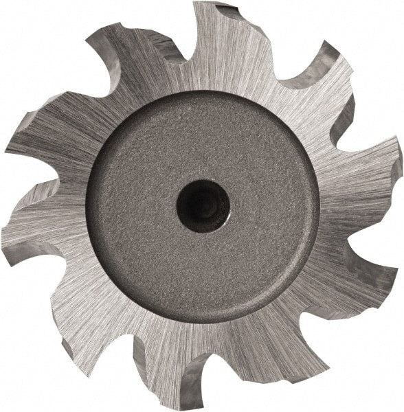 DORMER - 4.5mm Diam x 1mm Face Width, Cobalt, 6 Teeth, Shank Connection Woodruff Keyseat Cutter - Uncoated, 6mm Shank Diam, Staggered Teeth - Exact Tooling