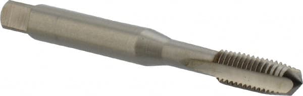 DORMER - M6x1.00 Metric Coarse 6H 3 Flute Bright Finish High Speed Steel Straight Flute Machine Tap - Plug, Right Hand Thread, 66mm OAL, 13mm Thread Length, Oversize - Exact Tooling