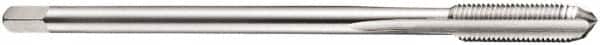DORMER - 9/16-18 UNF 2B 4 Flute Bright Finish Cobalt Straight Flute Machine Tap - Bottoming, Right Hand Thread, 100mm OAL, 21mm Thread Length, Oversize - Exact Tooling