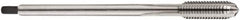 DORMER - M10x1.50 Metric Coarse 6H 3 Flute Bright Finish Cobalt Straight Flute Machine Tap - Bottoming, Right Hand Thread, 100mm OAL, 20mm Thread Length, Oversize - Exact Tooling