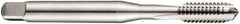 DORMER - #8-32 UNC 2B 3 Flute Bright Finish Cobalt Straight Flute Machine Tap - Bottoming, Right Hand Thread, 63mm OAL, 12mm Thread Length, Oversize - Exact Tooling