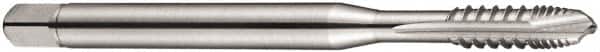DORMER - M5x0.80 Metric Coarse, 3 Flute, Bright Finish, Cobalt Spiral Point Tap - Plug Chamfer, Right Hand Thread, 70mm OAL, 13mm Thread Length, 6mm Shank Diam, 6H Class of Fit, Series E216 - Exact Tooling