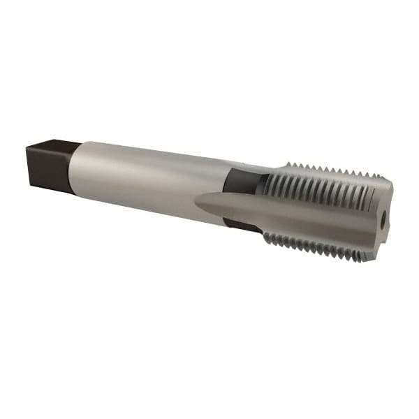 DORMER - 3/8-19" BSPP, 4 Flutes, Bottoming Chamfer, Bright Finish, High Speed Steel British Standard Pipe Tap - 0.3543" Square Size, Series E119 - Exact Tooling