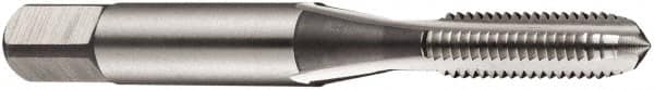 DORMER - 3/8-16 BSW 3 Flute Bright Finish High Speed Steel Straight Flute Standard Hand Tap - Bottoming, Right Hand Thread, 70mm OAL, 22mm Thread Length, Oversize - Exact Tooling