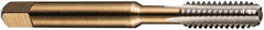 DORMER - #12-28 UNF 2B/3B 4 Flute Bright Finish High Speed Steel Straight Flute Standard Hand Tap - Taper, Right Hand Thread, 2-3/8" OAL, 0.81" Thread Length, H3 Limit, Oversize - Exact Tooling