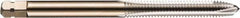 DORMER - 9/16-18 UNF, 3 Flute, Bright Finish, Powdered Metal Spiral Point Tap - Plug Chamfer, Right Hand Thread, 3-19/32" OAL, 63/64" Thread Length, 0.429" Shank Diam, 3B Class of Fit, Series E035 - Exact Tooling
