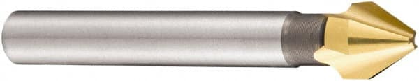 DORMER - 8mm Shank Diam, 3 Flute 60° High Speed Steel Countersink - Exact Tooling