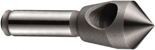 DORMER - 21mm Head Diam, 10mm Shank Diam, 1 Flute 90° Cobalt Countersink - Exact Tooling