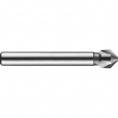 DORMER - 8mm Shank Diam, 3 Flute 90° High Speed Steel Countersink - Exact Tooling