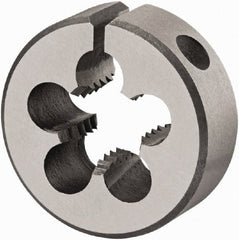 DORMER - 1-1/4 - 11 BSPP Thread, Adjustable Round Pipe Die - 3" Outside Diam, High Speed Steel, Right Hand Thread - Exact Tooling