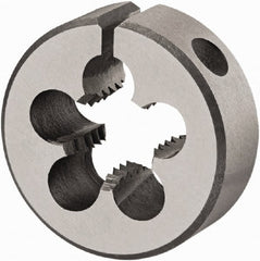 DORMER - #6-40 UNF Thread, 13/16" Outside Diam High Speed Steel Round Die - 1/4" Thick, Right Hand Thread, Series F330, Adjustable - Exact Tooling