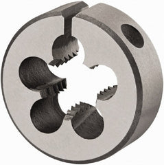 DORMER - #8-32 UNC Thread, 13/16" Outside Diam High Speed Steel Round Die - 1/4" Thick, Right Hand Thread, Series F320, Adjustable - Exact Tooling