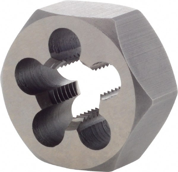 DORMER - M14x1.50 Metric Fine Thread, Right Hand Thread, Hex Rethreading Die - High Speed Steel, 5/8" Thick, Series F312 - Exact Tooling