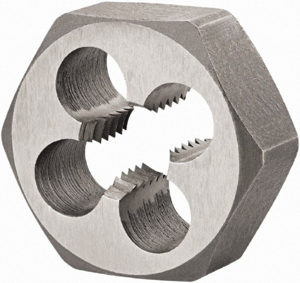 DORMER - M3x0.50 Metric Coarse Thread, Right Hand Thread, Hex Rethreading Die - High Speed Steel, 1/4" Thick, Series F302 - Exact Tooling