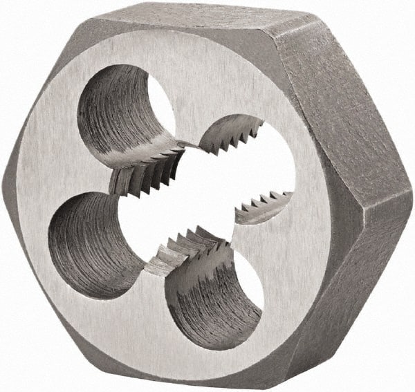 DORMER - M4x0.70 Metric Coarse Thread, Right Hand Thread, Hex Rethreading Die - High Speed Steel, Series F202 - Exact Tooling