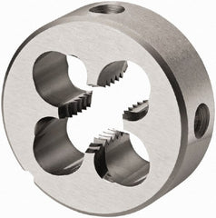 DORMER - M20x2.50 Metric Coarse Thread, High Speed Steel Round Die - 18mm Thick, Left Hand Thread, Series F201 - Exact Tooling