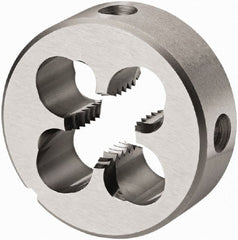 DORMER - #10-32 UNF Thread, High Speed Steel Round Die - 7mm Thick, Right Hand Thread, Series F130 - Exact Tooling
