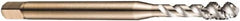 DORMER - #8-36 UNF 3 Flute 2B Bottoming Spiral Flute Tap - Cobalt, Bright Finish, 63mm OAL, Right Hand Flute, Right Hand Thread, Series EX30 - Exact Tooling