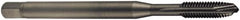 DORMER - #8-36 UNF, 3 Flute, Oxide Finish, Cobalt Spiral Point Tap - Bottoming Chamfer, Right Hand Thread, 63mm OAL, 12mm Thread Length, 4.5mm Shank Diam, 2B Class of Fit, Series EP31 - Exact Tooling